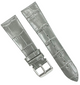 New Watch Band Short 20x16MM Genuine Leather D.Gray Alligator Grain Flat Slim