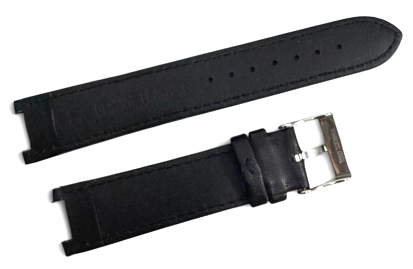 Watch Band Genuine Leather Black 20mm High Quality