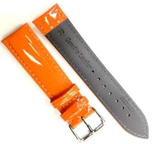 Watch Band 18MM Peach Genuine Leather Soft Sweat Proof, Stitched and Padded