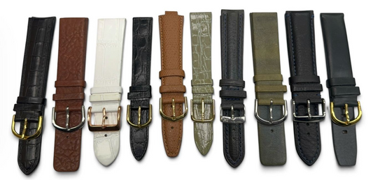 LOT OF 10 WATCH BANDS MIX SIZE STYLE AND COLORS 16MM-22MM