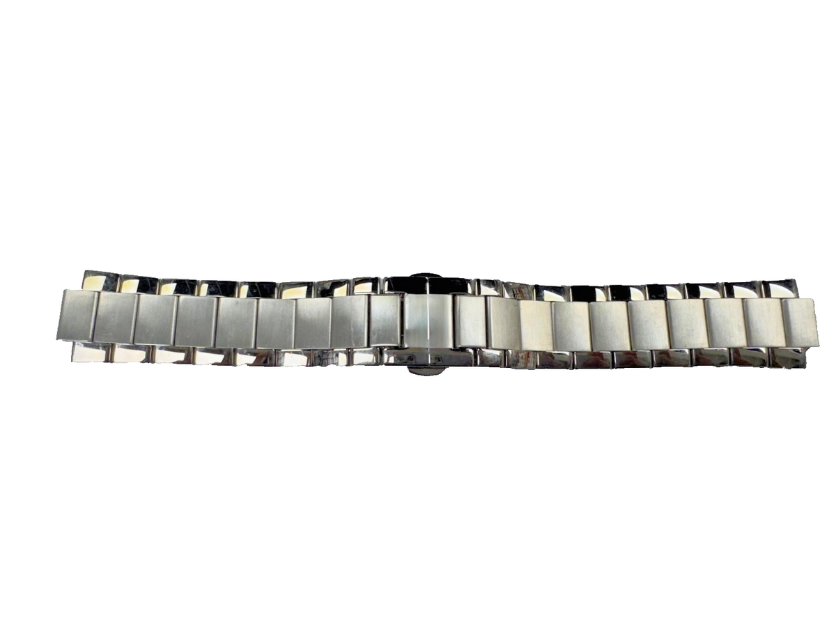 22mm Stainless Steel Silver Color Watch Bracelet Band compatble for Raymond Weil