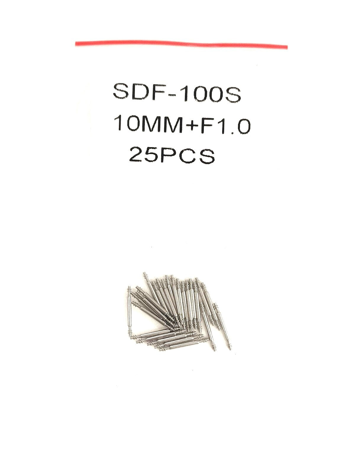 25pcs Stainless Steel Watch Band Spring Bars Strap Link Pin 10mm Thickness 1.0mm