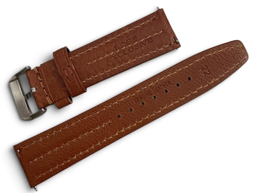 22mm Genuine Leather Watch Strap Band -Brown Color