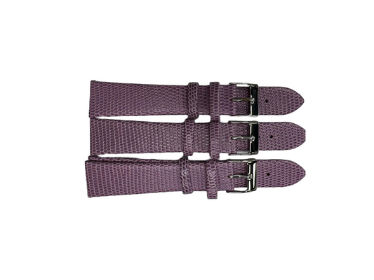SET OF 3 Quality WATCH BAND GENUINE LEATHER LIZARD GRAIN SIZES 12MM-22MM