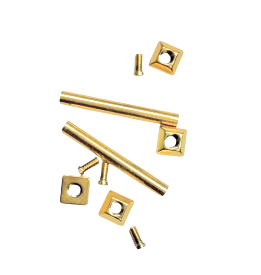 SCREW T-BARS FIT CARTIER PASHA LEATHER BAND /BRACELET LUG FOR 18MM GOLD
