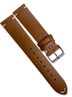 STITCHED GENUINE LEATHER UNIVERSAL WATCH BAND 20mm TAN BROWN COLOR