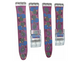 Plastic PVC Watch Band Strap Art Design Swatch Replacement Including Pins 17mm