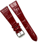 New Watch Band  D.Red Genuine Leather Alligator Grain (Flat, Short) 18x14 MM
