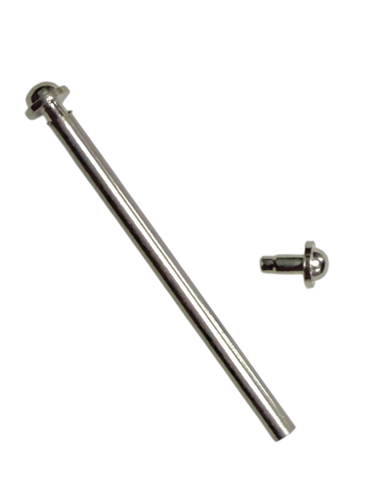 2PCS Stainless Steel Push-In Spring Bars – 14mm Watch Band Pins, Silver Tone