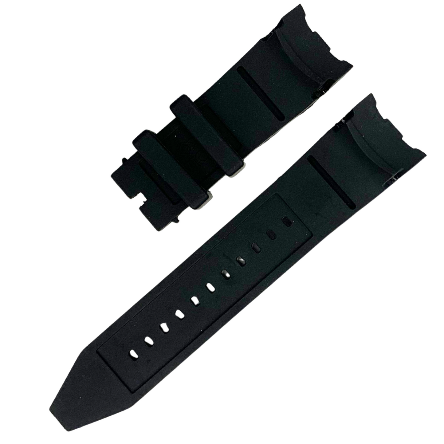 Invicta Style - Black Rubber Watch Band Strap - 26mm Wide 24mm Lug -