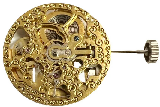 Automatic Skeleton Watch Movement 2691, 2Hands, small second Hand at 6:00