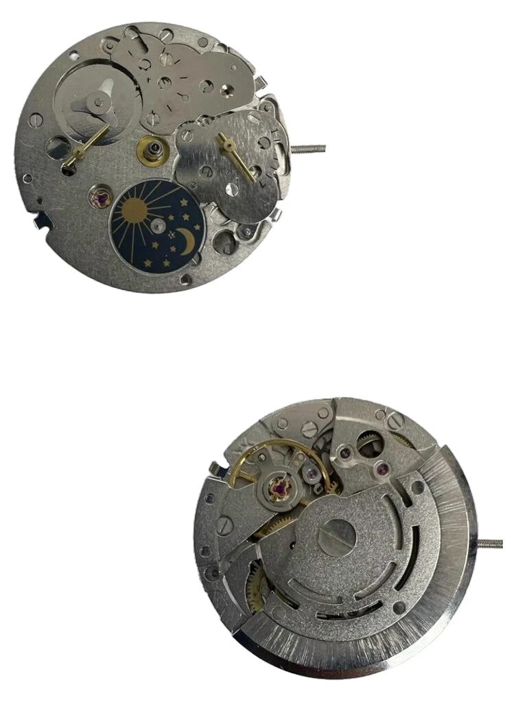 Chinese Automatic Watch Movement DG3847B 3Hands, 4Eyes, Sun/Moon