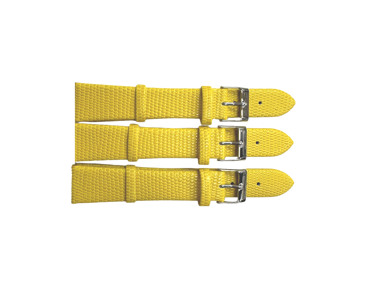 SET OF 3 Quality WATCH BAND GENUINE LEATHER LIZARD GRAIN SIZES 12MM-22MM