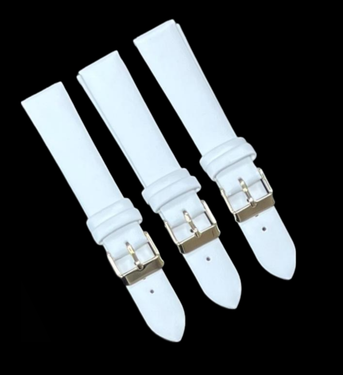 Unstitched Genuine Leather Watch Band Strap with Plain Smooth Finish 12-26MM