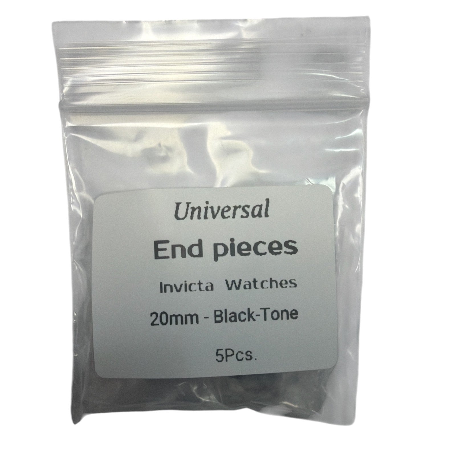 Invicta Black Watch Band End Piece Curved Fit – 20mm (Pack of 5)