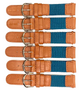 Lot of 6PCS Watch Bands BROWN 18mm Leather & Fabric Fits Swiss Army Watches