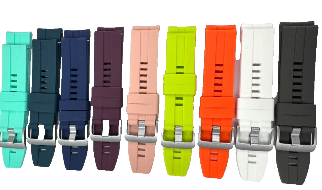 22 MM Rubber Silicone Sports Watch Band Quick Release Pin Mint Green Color