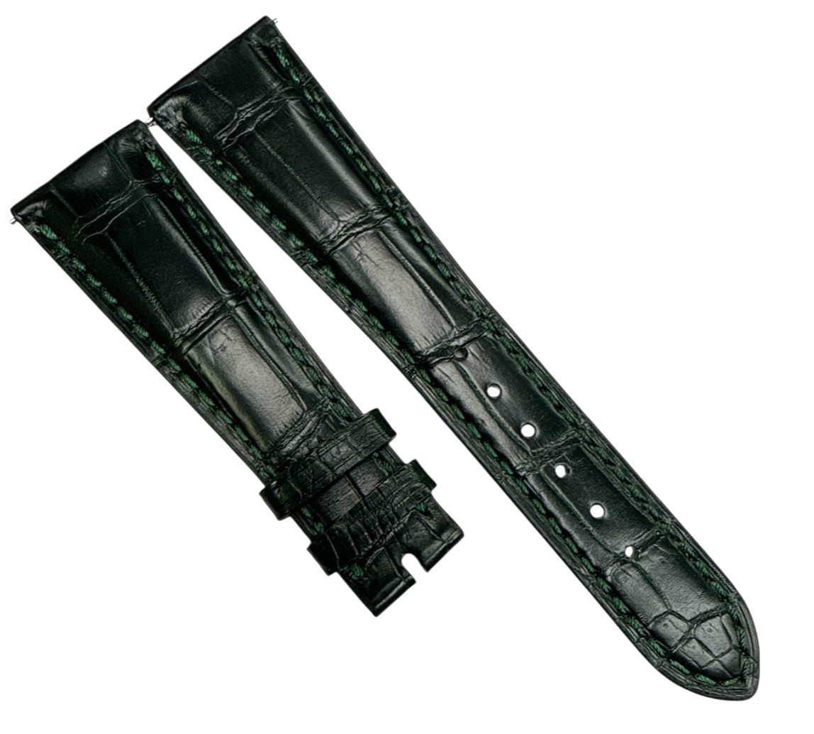 OEM Quality Genuine Patek Philippe dark Green Alligator Leather Band 22mm x 16mm