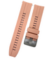 22 MM Rubber Silicone Sports Watch Band Quick Release Pin Pink Color