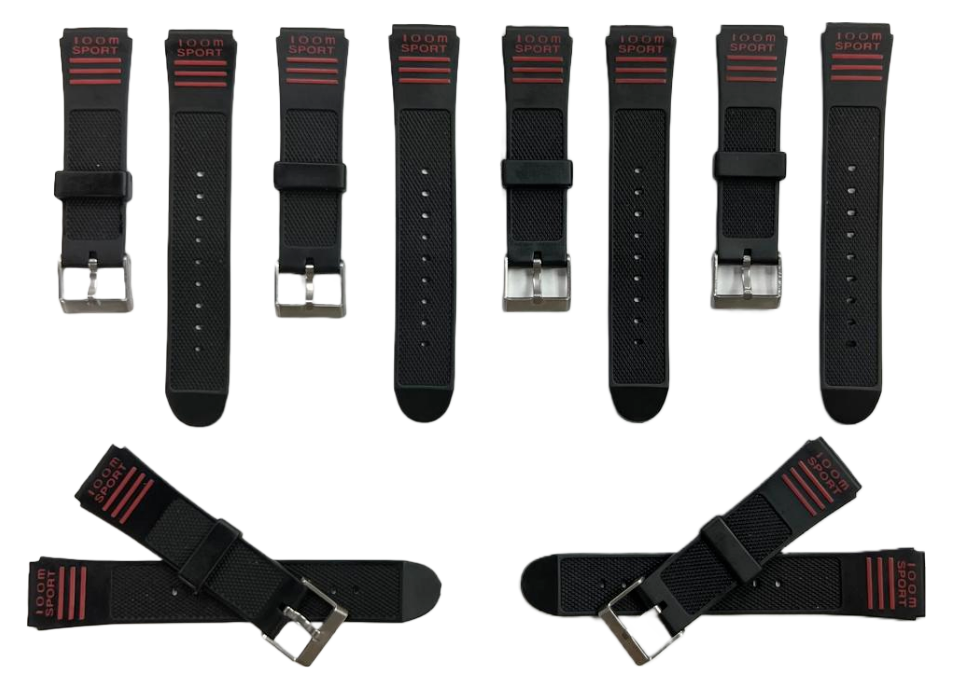 Water Resistant PVC Sport Watch Band Strap 19mm&14mm Fits Timex,Casio and Others