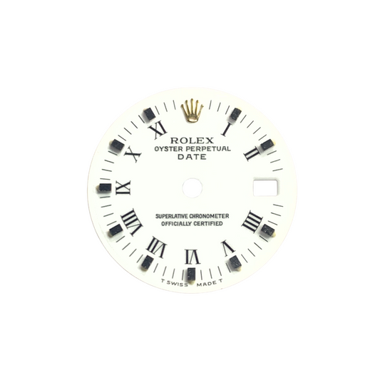 White Roman Numeral 26mm Dial Silver Marker – For Rolex Datejust 16013
