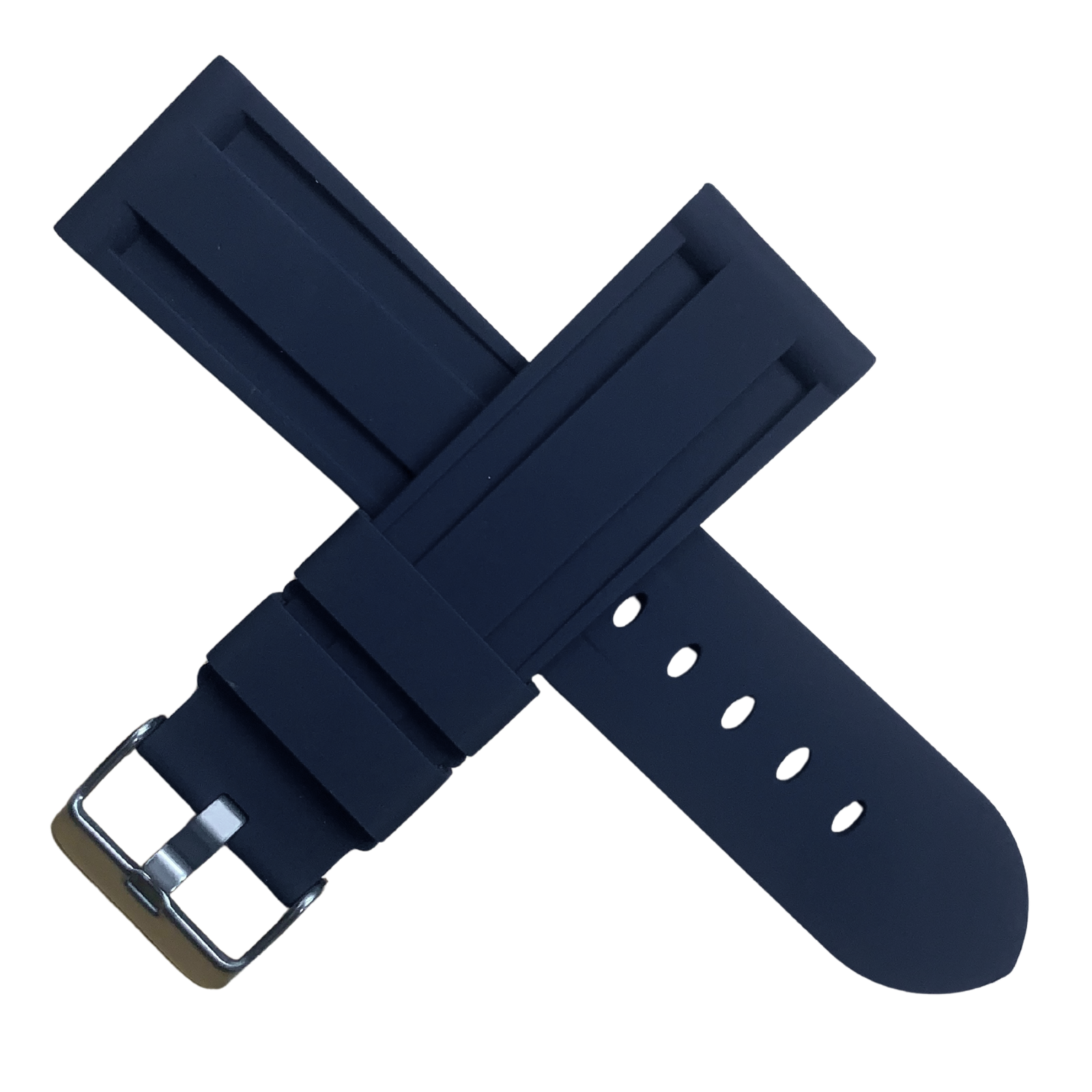 Panerai-Style 24mm Silicone Watch Band - Navy, Green, Grey|Comfortable & Durable