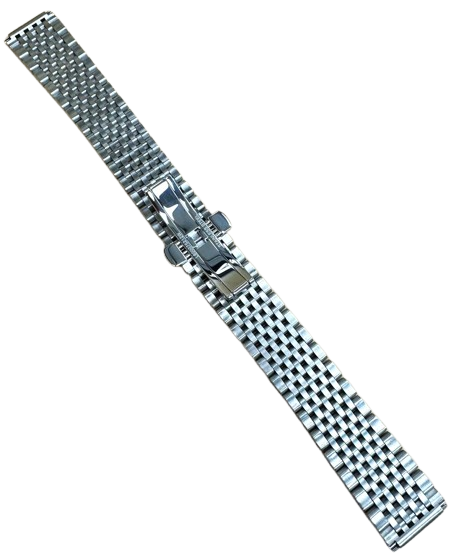 18mm Silver Stainless Steel Watch Strap – Replacement Band for Longines Watches