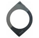 Mineral Crystals Rado Flat Leaf Shape with Silver& Black Border(44.0×32.0×1.0)mm