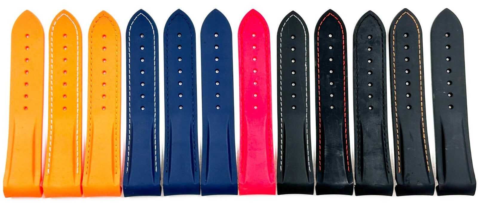 20-22mm Curved End Rubber Diver Strap Band For Omega Seamaster Planet with Clasp