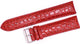 Watch Band Genuine Leather Red Crocodile Grain Padded,Stitched 28mm (A1 Quality)