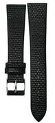 Best Quality Watch Bands Genuine Leather Lizard Grain Flat Black 12- 24mm