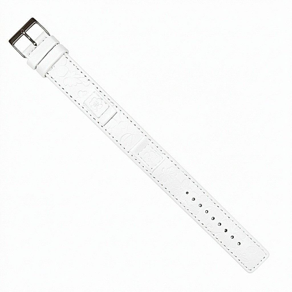 20mm Genuine Leather Black Watch Band – Compatible with Fossil & Guess Watches