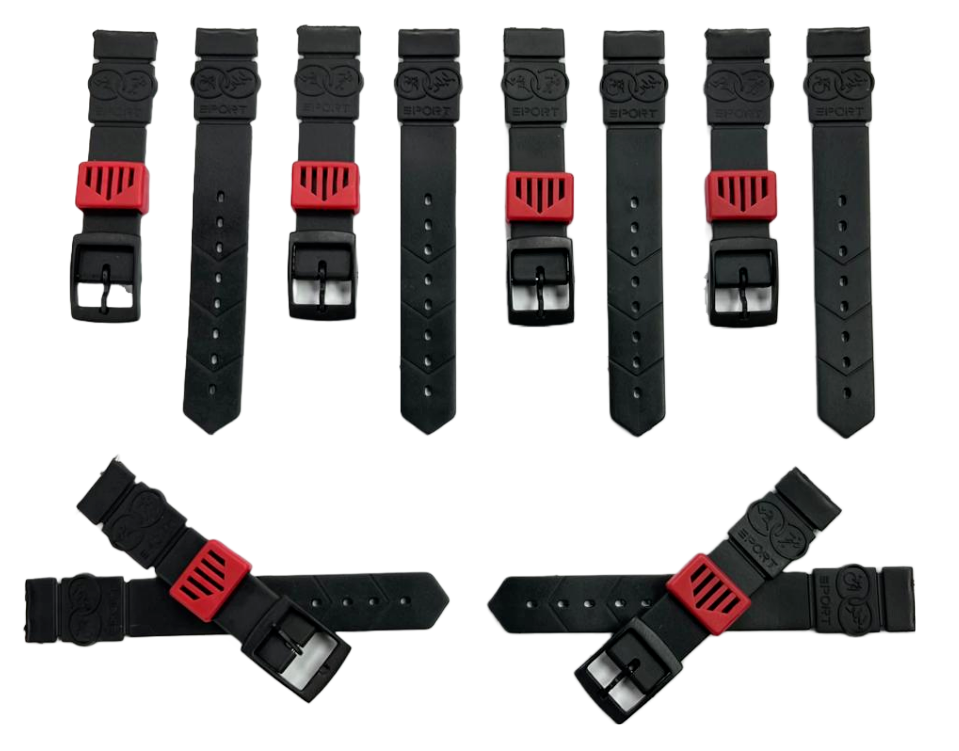 Water Resistant PVC Sport Watch Band Strap 18mm Fits Timex, Casio and others