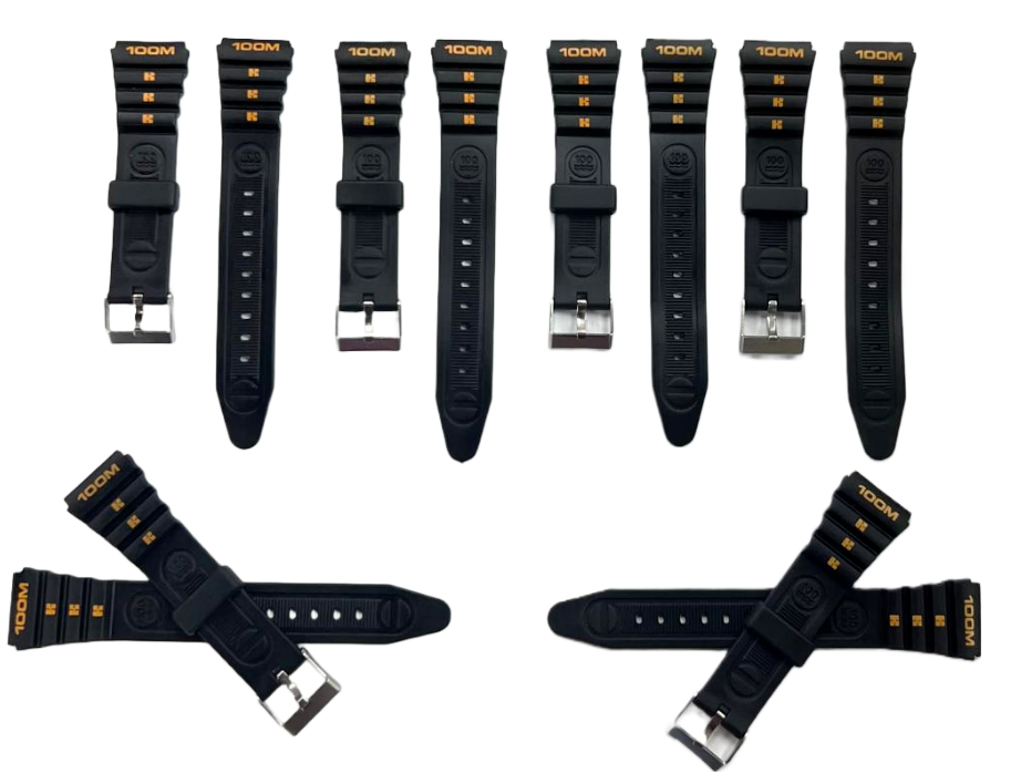 PVC Sport Watch Band 14MM,19MM,19MMXXL Fits Timex,Casio and Others