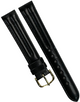 Unique Designed Watch Band Black Genuine Leather 16MM