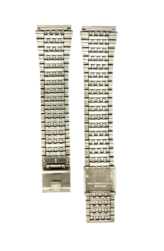 18MM, Vintage Designed 2-Piece, Silver Color Metal Band