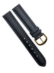 Dark Blue Genuine Leather Watch Band 18mm – Stitched Padded Strap