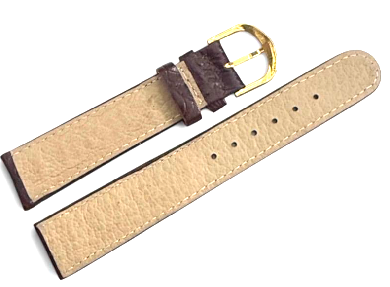 Vintage Regular 18mm Genuine alligator Leather Brown Braided Watch Band Burgundy