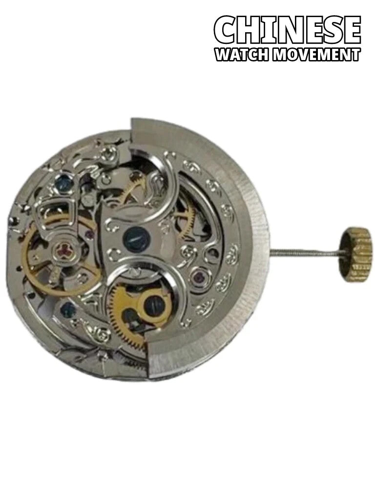 Multi-Function Automatic SKELETON Watch Movement 2196, 3 HANDS