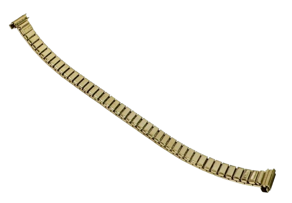 5 PCS of 8-11MM Classic Textured Gold Color Stretch Band for Ladies Watches