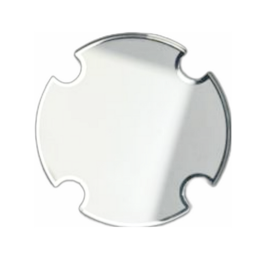 Mineral Crystal Diesel Round Flat w/4 cut out Round Silver Trim (47.0×1.80)mm