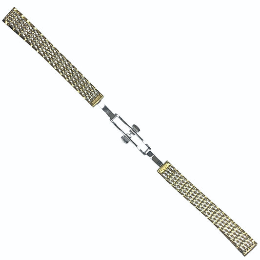 13mm Gold & Silver Mesh Watch Strap for Longines Watches - L600120631 Style