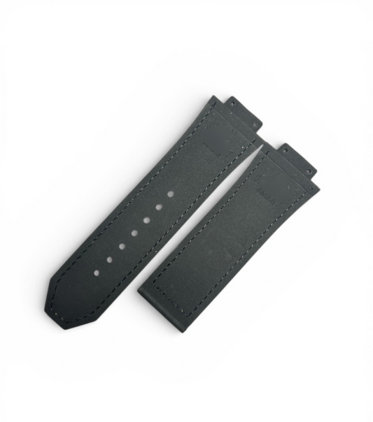 MATTE LIGHT BROWN SUEDE LEATHER WATCH BAND FOR HUBLOT WATCHES OF SIZE 29X24MM