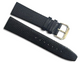 20mm Kreisler Lizard Grain Black Leather Watch Band with gold buckle