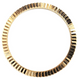 FLUTED WATCH BEZEL 36x30 MM FITS TO ROLEX DATEJUST, COLOR GOLD