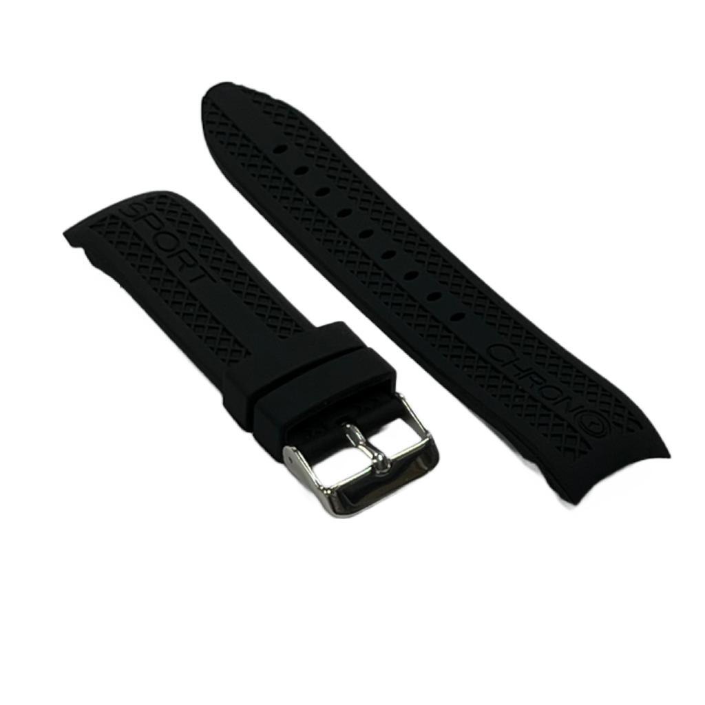 MULTICOLORS CURVED END RUGGED SILICONE SUPPORT WATCH BANDS, RUBBER STRAP 22MM