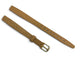 10mm Tan Brown Saddle Leather Tapered, open end Vintage Watch Band