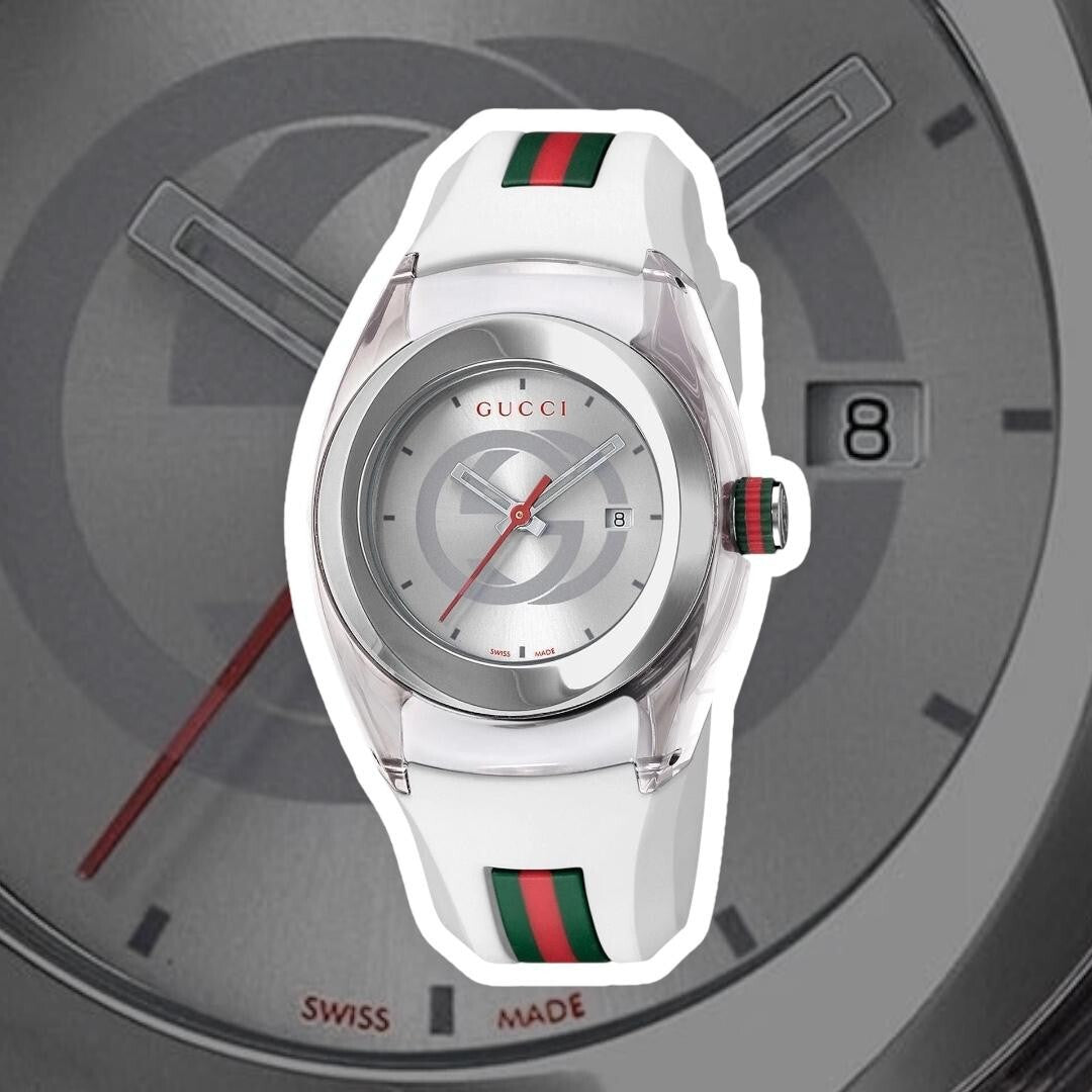 GUCCI SYNC YA137103 Men's Watch – White Dial, Quartz Movement with Original Box