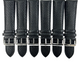 Lot of 6 Watch Band 22MM Genuine Leather Black Lizard Grain Padded (R)