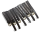 (SET OF 6) Brown 12MM FLAT LEATHER STRAP BAND FOR WATCH gold Buckle